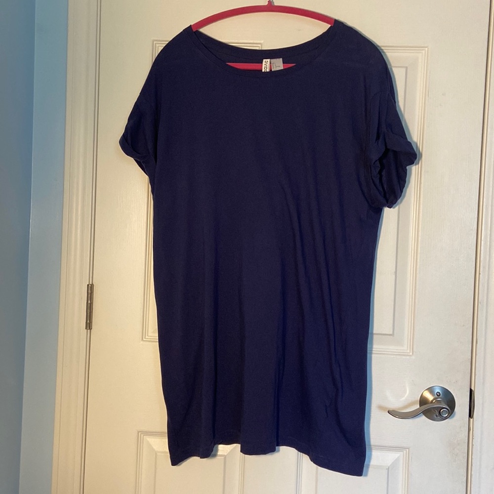 Blue T-shirt dress